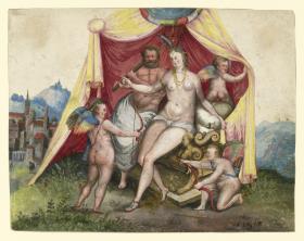 Hephaistos und Aphrodite (Stammbuchblatt)