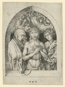 Schmerzensmann zwischen Maria und Johannes