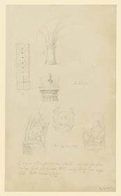 Frankfurt a. d. Oder, Rathaus Grundriß, Gewölbeansatz, Kapitell, Portal