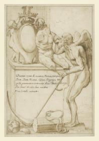 Titelillustration, Saturn vor einem Statuentorso
