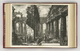 "Vue des restes interieurs d'un des Pronaos du Temple de Neptune", Taf. XIII aus "Différentes vues de quelques restes de trois grands édifices ... dans ... l'ancienne ville de Pesto"