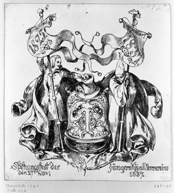 Karte zum Stiftungsfest des Vereins der jüngeren Künstler, 27. November 1837