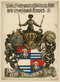 Wappen des Abt Wolfgang von Grünenstein
