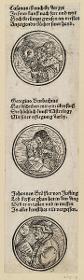 Drei Bildnisse von Astronomen: Eusanus, Georgius Burbachius, Johannes Stöffler von Justing