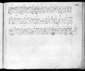 Notenblatt - Autograph von Denis Gaultier