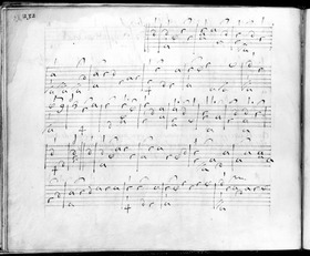 Notenblatt - Autograph von Denis Gaultier