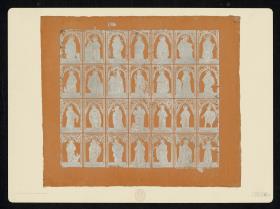 Brokatpapier (Blatt mit 28 Heiligen)