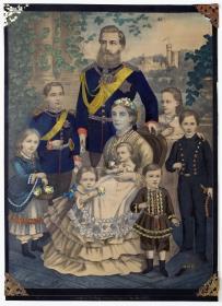 Se. Kaiserl. Königl. Hoheit Friedrich Wilhelm, Kronprinz des Deutschen Reiches u. von Preußen nebst Gemahlin Victoria, geb. Princeß Royal v. England und Familie