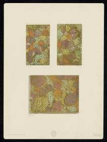 Brokatpapier (Ranken mit großen Blüten)