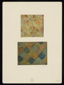 Brokatpapier (Ranken mit Blüten)