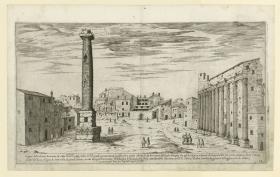 Colonna Antonina / Marc Aurel-Säule  (Blatt 34 der Serie: I Vestigi Dell'Antichità Di Roma: Raccolti Et Ritratti In Perspettiva Con Ogni Diligentia)