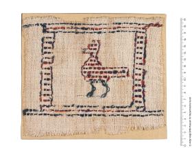 Gewebefragment mit Vogel