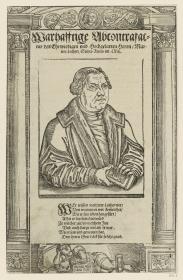 Martin Luther in Halbfigur nach rechts
