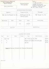 UNESCO Collection / Music Anthology of the Orient - Viet Nam 11 / BM 30 L 2023 Disque