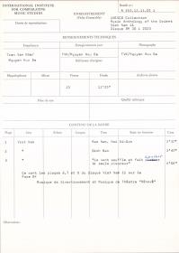 UNESCO Collection / Music Anthology of the Orient - Viet Nam 11 / Disque BM 30 L 2023