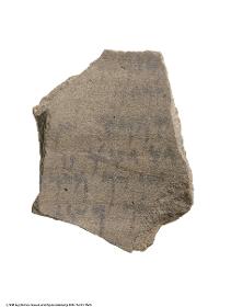 Aramäisches Ostrakon mit einem Brief mit Erwähnung von Wolle und Gips