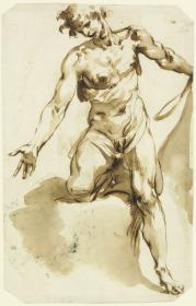 Figurenstudie, Jüngling mit ausgebreiteten Armen