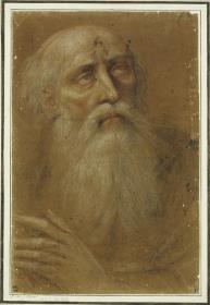 Studie für den Kopf des Heiligen Antonius im Gebet