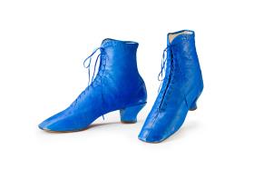 Blaue Damenstiefelette