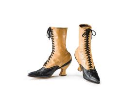Zweifarbige Damenstiefel