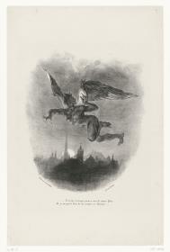 Mephisto in den Lüften / Méphistophélès dans les airs. Illustration zu Goethe: Faust