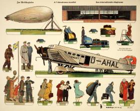 Im Weltflughafen. A l' Aérodrome mondial. Een internationale vlieghaven.