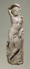 Bleirelief mit Bacchusfigur