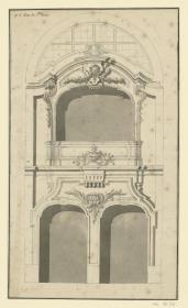 Kirche s. Teresa, Entwurf für einen Teil der Kirchwand, Turin