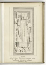 Erzbischof Siegfried von Eppstein, gest.1249, mit K. Raspe v. Thüringen und K. Wilhelm v. Holland, Dom zu Mainz