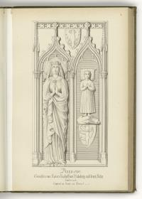 Anna, gest. 1281, Gemahlin von Kaiser Rudolf v. Habsburg und deren Sohn Carl, gest. 1276, Grabmal, Dom zu Basel