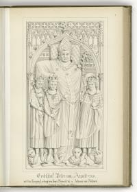 Erzbishof Peter v. Aspelt, gest. 1320, mit den Königen Ludwig dem Bayer, Heinrich VII und Johann von Böhmen, Dom zu Mainz