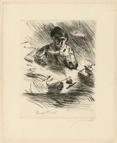 Thomas studierend (Blatt 10 aus: Bei den Corinthern)
