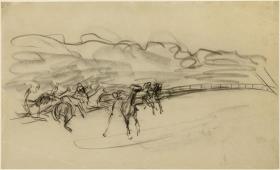 Polospieler (Studie zum Gemälde von 1907)