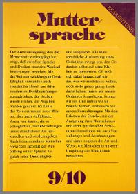 Muttersprache 9/10 Bearbeitung