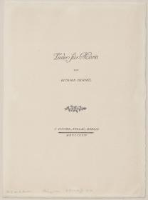 Alfred Dehmel, Lieder für Maria