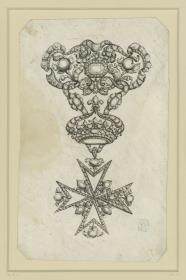 Goldschmiedeentwurf, Orden mit Kreuz