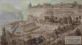 Akropolis von Pergamon, beschr.: "Die Akropolis von Pergamon. Reconstruiert nach den bisherigen Ausgrabungen von F. Thiersch. Akropolis von Pergamon, beschr.: "Die Akropolis von Pergamon. Reconstruiert nach den bisherigen Ausgrabungen von F. Thiersch. Febr. 1882"