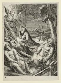 Christus im Garten Gethsemane, Blatt 3 aus der Folge "Die Passion Christi"