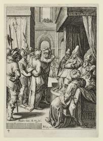 Christus vor Kaiphas, Blatt 5 aus der Folge "Die Passion Christi"