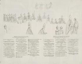 Krönung ihrer Majestät der Kaiserin Carolina Augusta zur Königin von Ungarn am 25. Sept. 1825 in Pressburg  - Erklärung der Personen