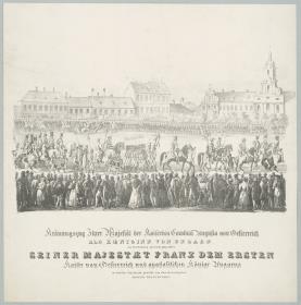 Krönungszug Ihrer Majestät der Kaiserin Carolina Augusta von Österreich als Königin von Ungarn zu Pressburg, 25. September 1825