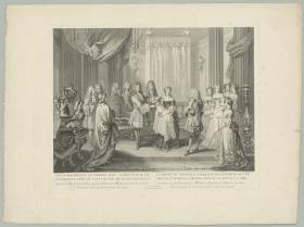 Louis XIIII mettant le cordon bleu à Monsieur de Bourgogne père de Louis XV roy de France regnant