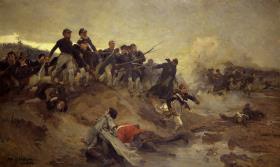 Schlesische Landwehr bei Waterloo