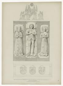 Graf Johann von Nassau, gest. 1472, und seine Gemahlinen Elisabeth v. Württenberg und Johanna von Loyne,  Kirche St. Arnual