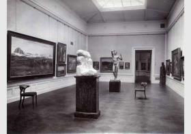 Blick in die Ausstellung der Nationalgalerie, III. Geschoss, Raum 5 mit Werken der französischen Impressionisten