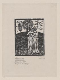Mädchen im Mai, Illustration zu Hans Bethge, Bei sinkendem Licht