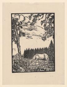 Weidendes Pferd