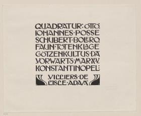Schriftprobe zu Rudolf von Larisch, Beispiele künstlerischer Schrift