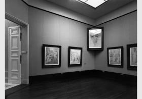 Blick in die Kabinettausstellung "Friedrich Overbecks Kartons zum Freskenzyklus für die Kathedrale in Djakovo" vom 24. Okt. 2002 - 01. Dez. 2002 in der Alten Nationalgalerie