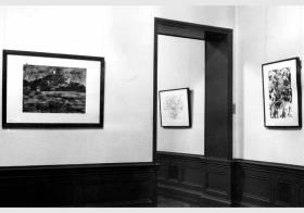 Blick in die Kabinett-Ausstellung "Christian Rohlfs 1849 - 1938 - Aquarelle und Gemälde von 1919 bis 1937 aus Sammlungen der DDR" vom 08. Jan. 1988 - 28. Febr. 1988 in der Nationalgalerie